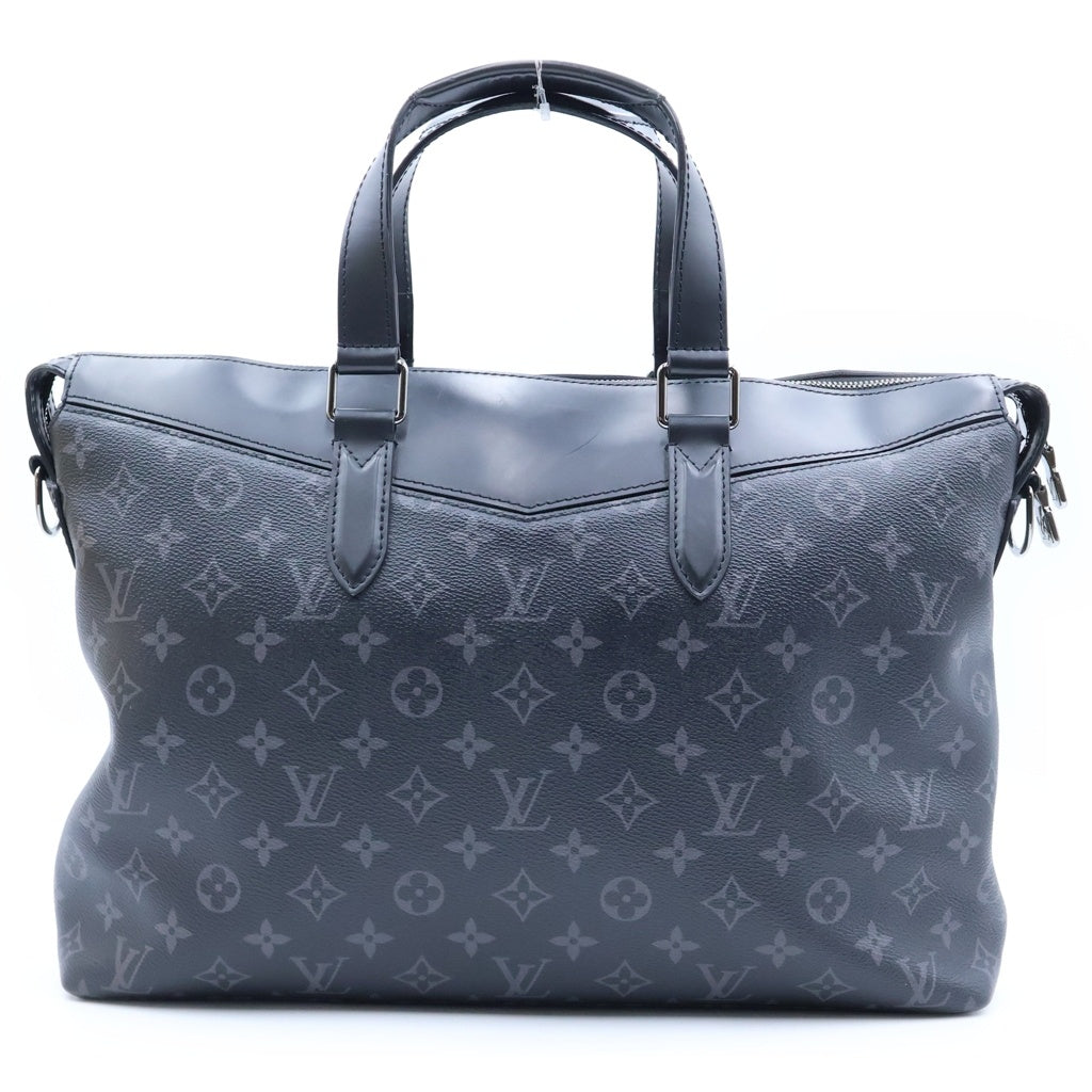 LOUIS VUITTON(ルイヴィトン) モノグラムエクリプス エクスプローラー PVC レザー ブリーフケース ハンド ビジネスバッグ シルバー金具 ブラック M40566 RFID