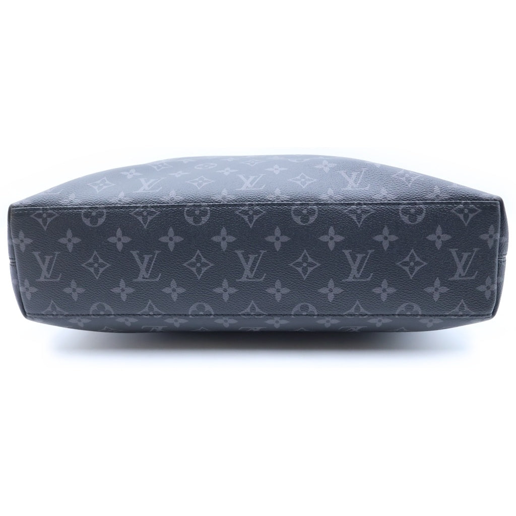 LOUIS VUITTON(ルイヴィトン) モノグラムエクリプス エクスプローラー PVC レザー ブリーフケース ハンド ビジネスバッグ シルバー金具 ブラック M40566 RFID