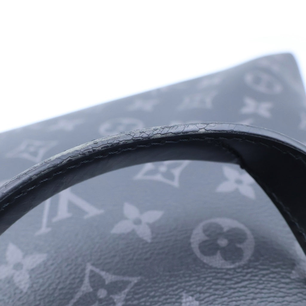 LOUIS VUITTON(ルイヴィトン) モノグラムエクリプス エクスプローラー PVC レザー ブリーフケース ハンド ビジネスバッグ シルバー金具 ブラック M40566 RFID