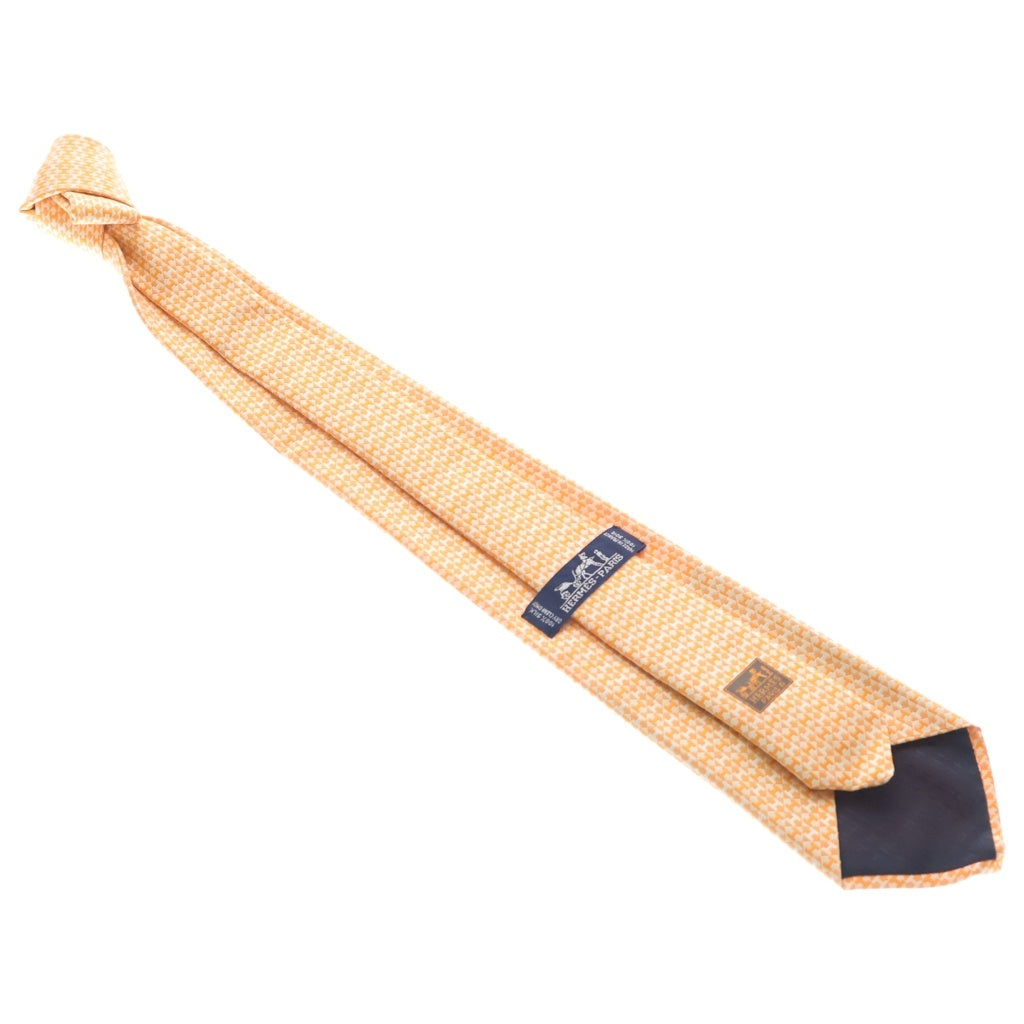 HERMES(エルメス) ネクタイ Hロゴ シルク オレンジ