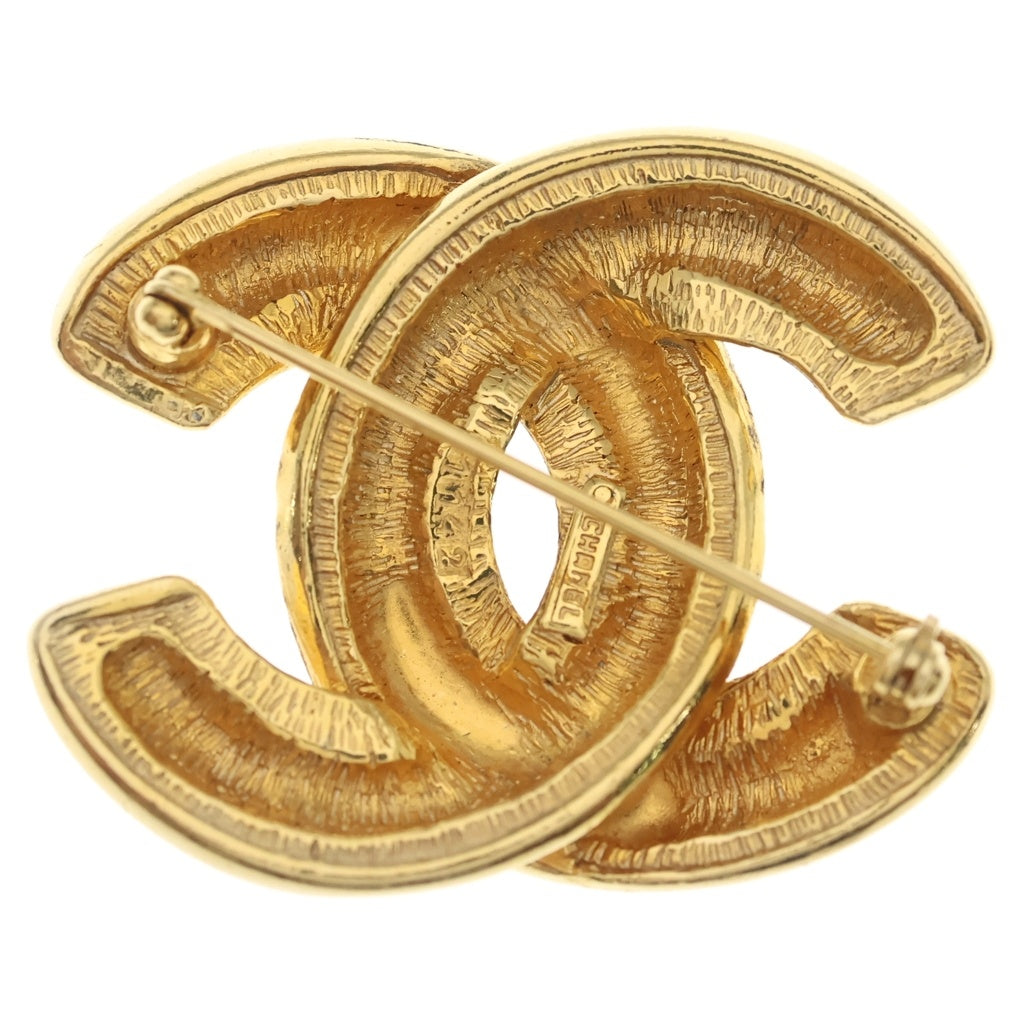 CHANEL(シャネル) マトラッセ ココマーク ブローチ ゴールド メタル レディース