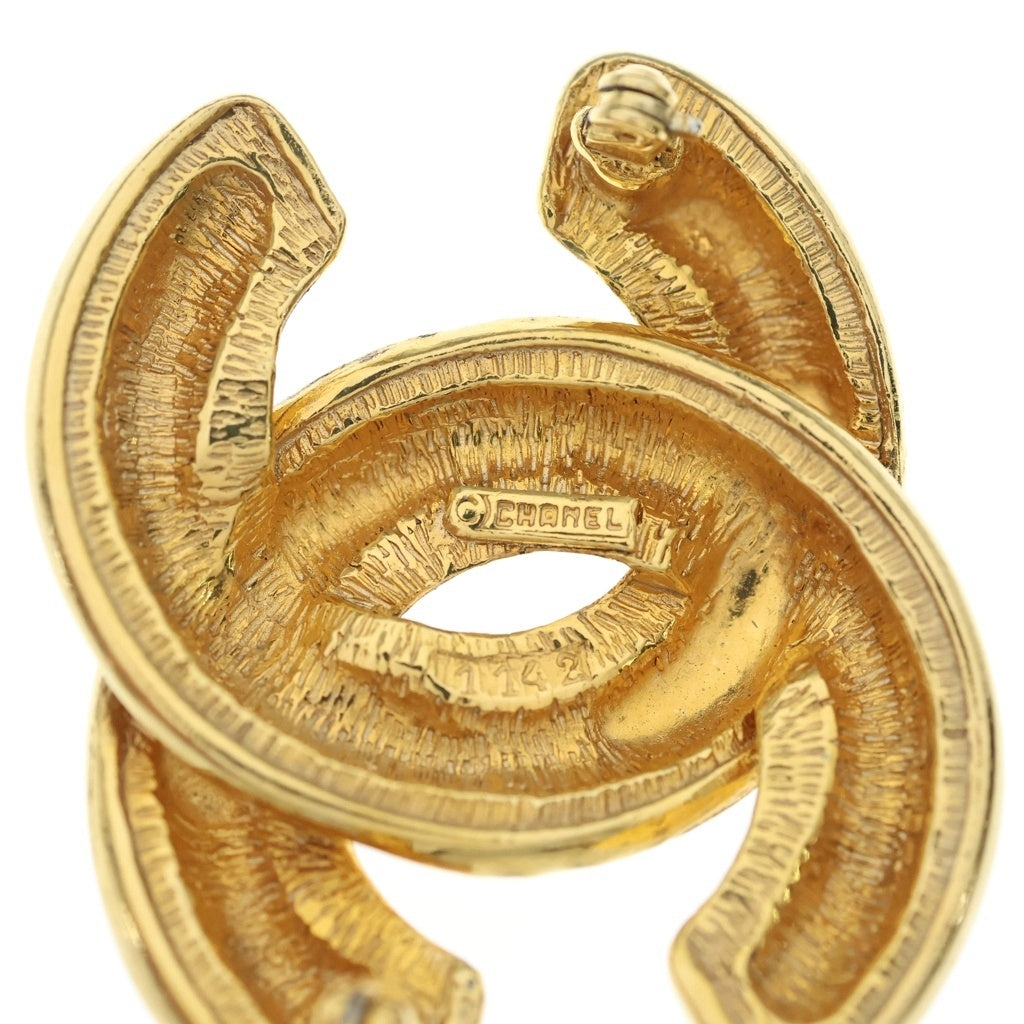CHANEL(シャネル) マトラッセ ココマーク ブローチ ゴールド メタル レディース