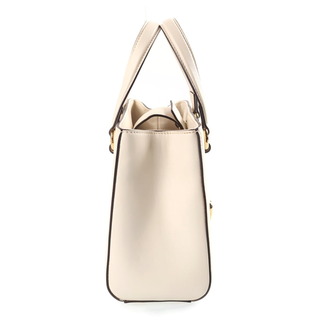 GUCCI(グッチ) シルヴィ シェリーライン レザー 2WAY ハンド ショルダーバッグ ゴールド金具 アイボリー 460381 レディース