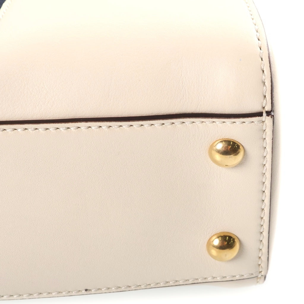 GUCCI(グッチ) シルヴィ シェリーライン レザー 2WAY ハンド ショルダーバッグ ゴールド金具 アイボリー 460381 レディース