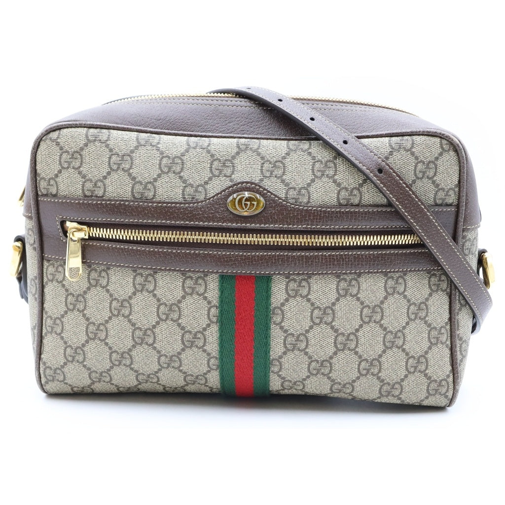 GUCCI(グッチ) オフィディア GGスプリーム スモール PVC レザー ショルダーバッグ ベージュ 517080 レディース