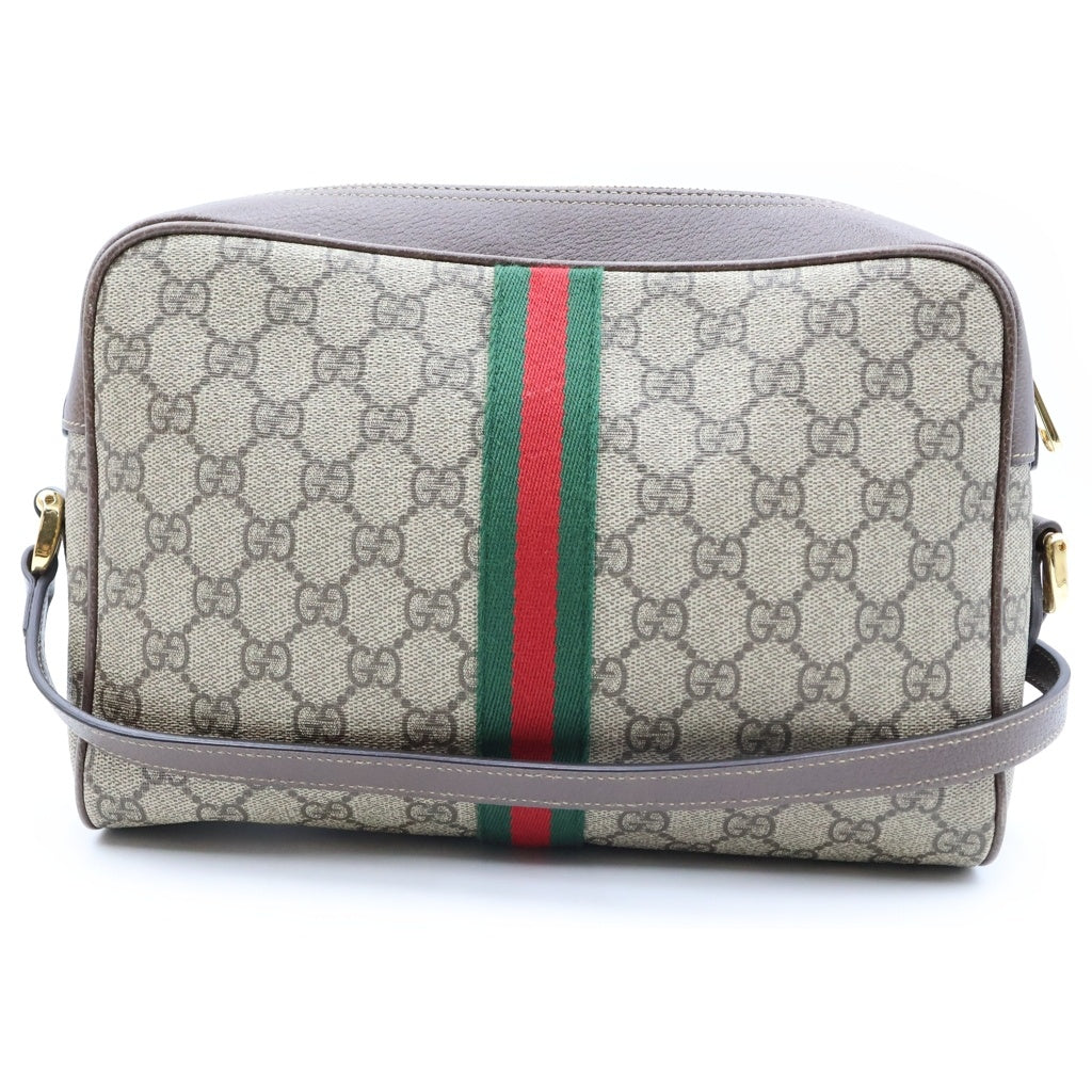 GUCCI(グッチ) オフィディア GGスプリーム スモール PVC レザー ショルダーバッグ ベージュ 517080 レディース