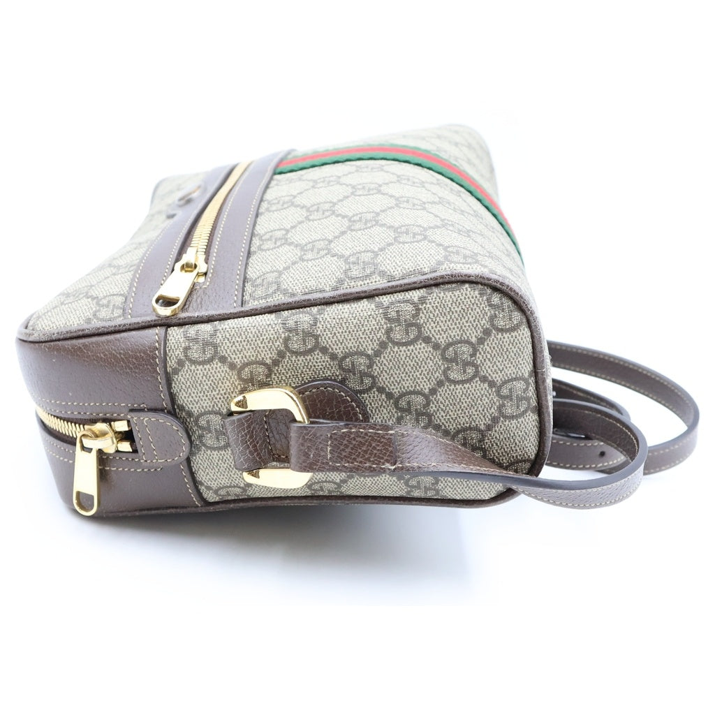 GUCCI(グッチ) オフィディア GGスプリーム スモール PVC レザー ショルダーバッグ ベージュ 517080 レディース