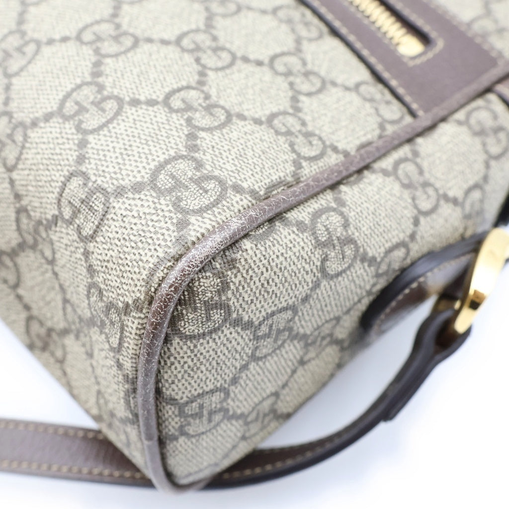 GUCCI(グッチ) オフィディア GGスプリーム スモール PVC レザー ショルダーバッグ ベージュ 517080 レディース