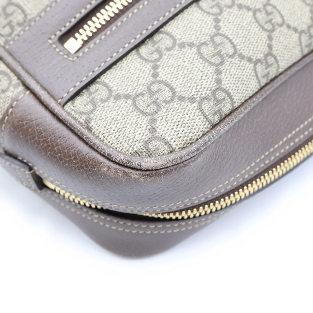 GUCCI(グッチ) オフィディア GGスプリーム スモール PVC レザー ショルダーバッグ ベージュ 517080 レディース