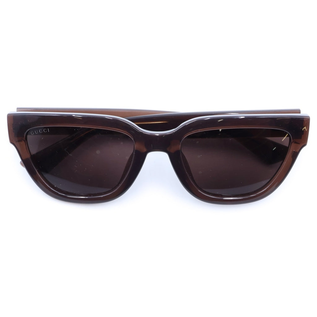 GUCCI(グッチ) キャットアイフレーム インターロッキングG テンプル カラーレンズ サングラス ブラウン GG1578S