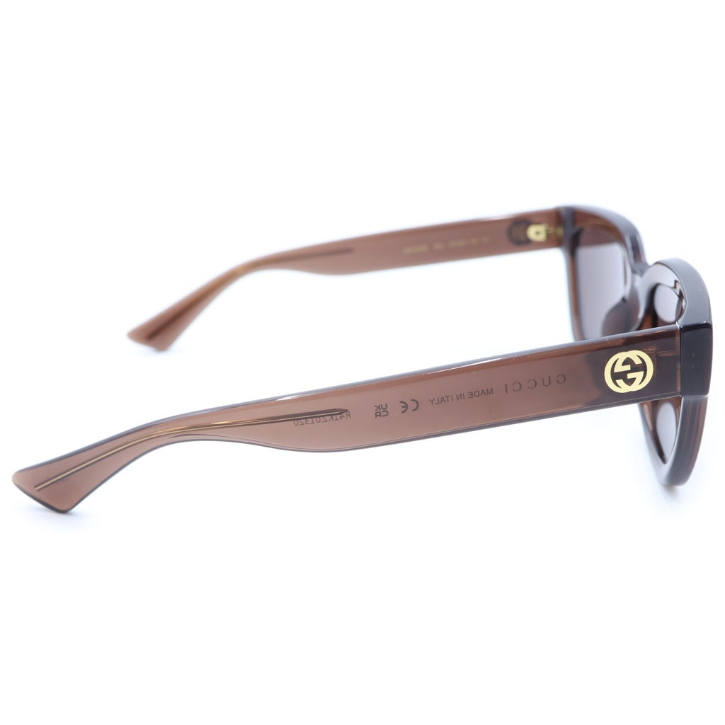 GUCCI(グッチ) キャットアイフレーム インターロッキングG テンプル カラーレンズ サングラス ブラウン GG1578S