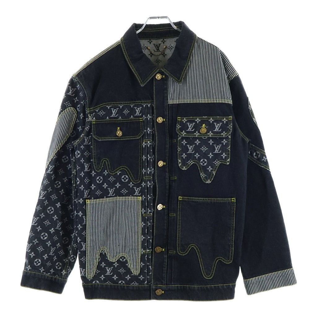 LOUIS VUITTON(ルイヴィトン) ×NIGO 22SS モノグラムデニム ジージャン デニムジャケット ブラック #48 RM221M UZD HMA20E