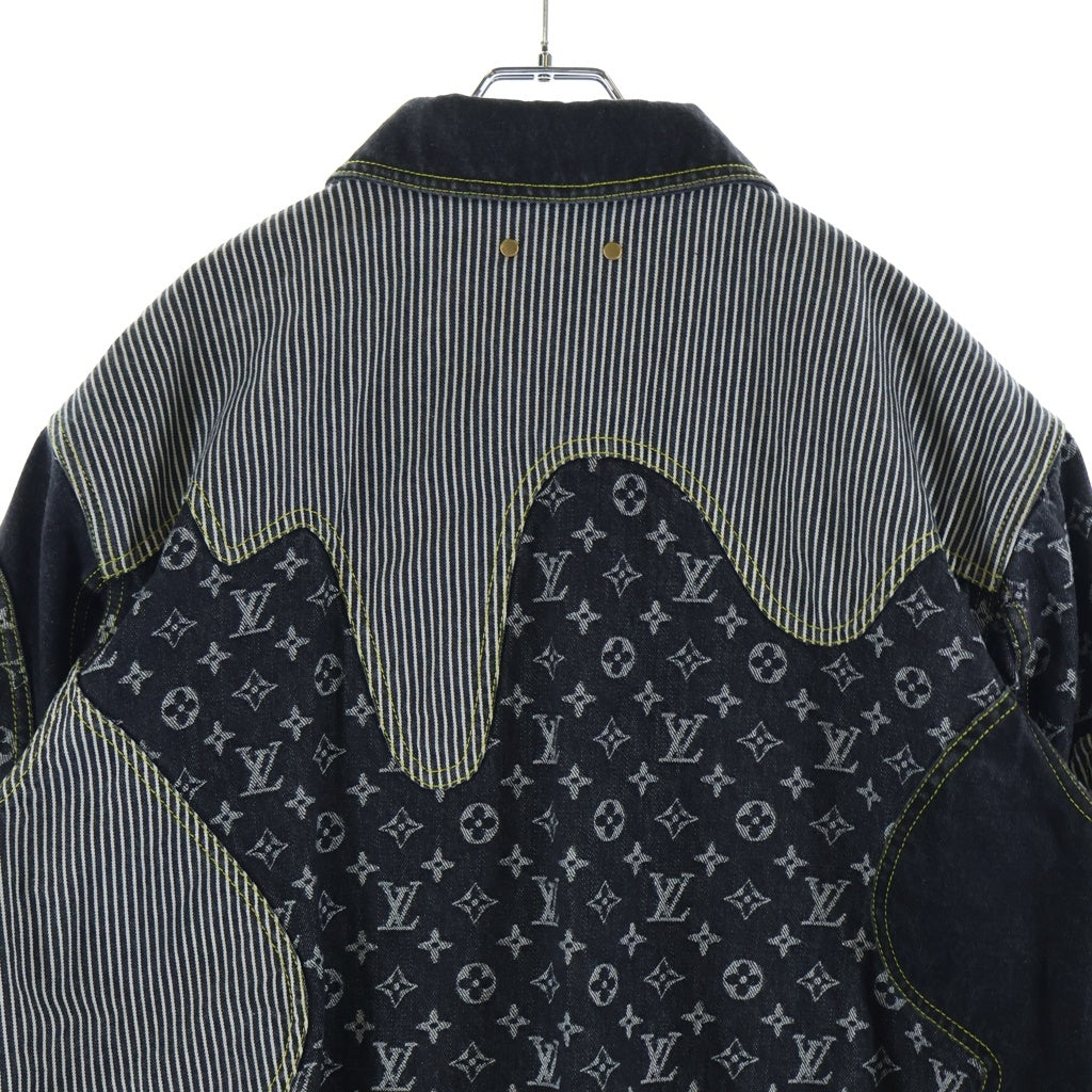 LOUIS VUITTON(ルイヴィトン) ×NIGO 22SS モノグラムデニム ジージャン デニムジャケット ブラック #48 RM221M UZD HMA20E