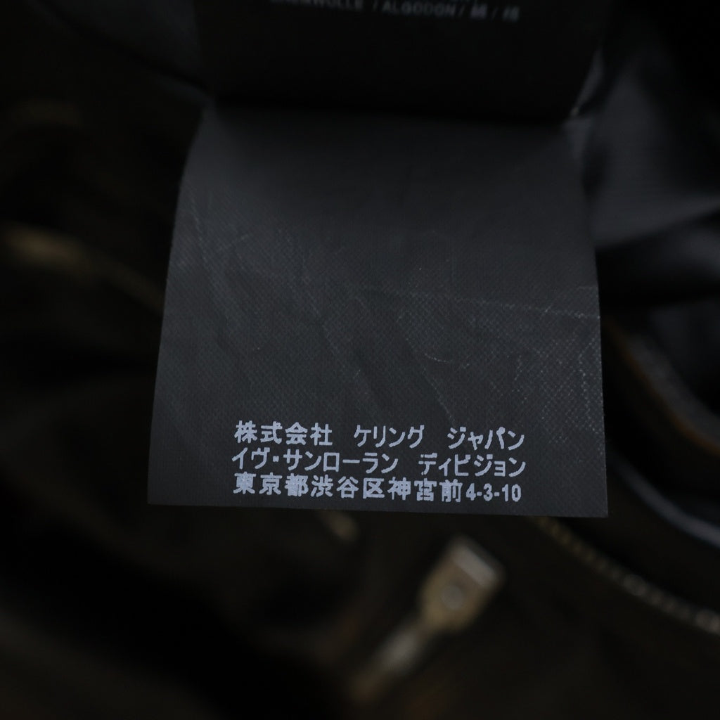 SAINT LAURENT PARIS(サンローランパリ) L-01 スモーキング ヴィンテージ加工 ダブルライダースジャケット レザージャケット ブラック #52 483225