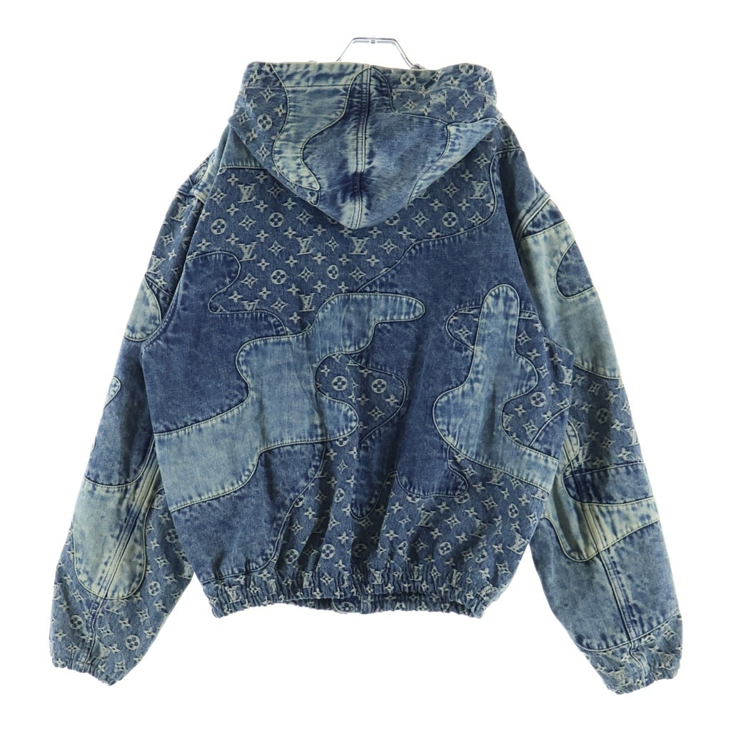 LOUIS VUITTON(ルイヴィトン) ×NIGO 22SS モノグラム パッチワーク ジップアップ フーデッドデニムジャケット ニゴー インディゴ RM221M UZD HMA16E