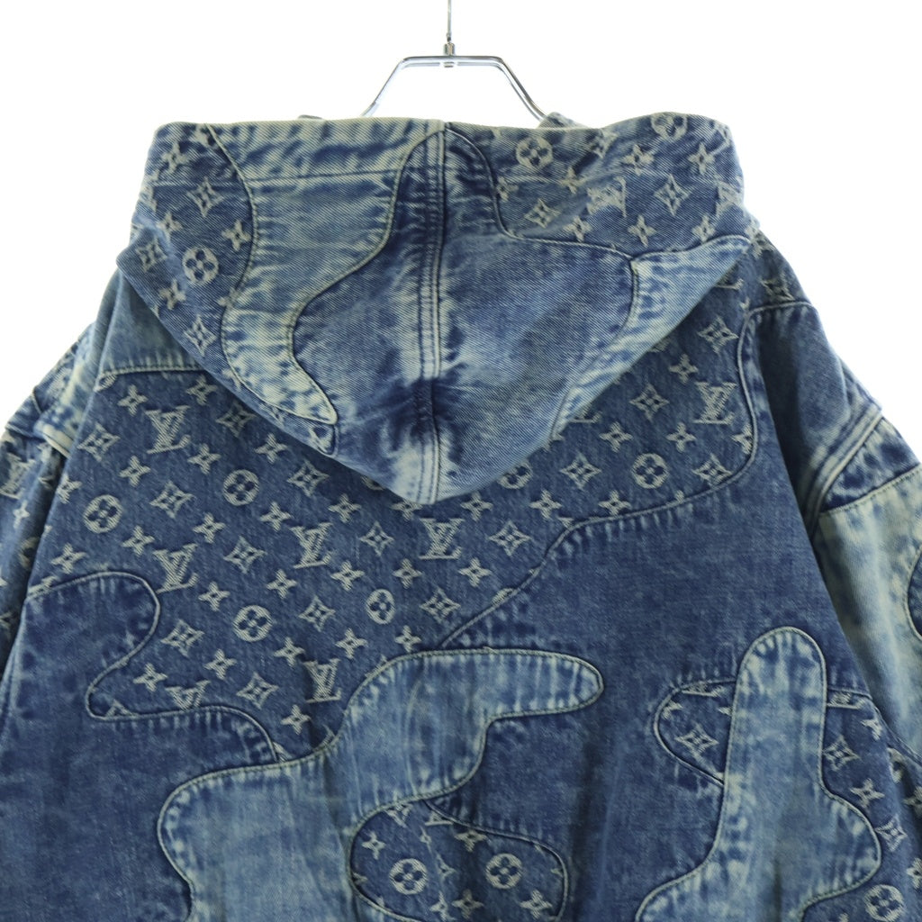 LOUIS VUITTON(ルイヴィトン) ×NIGO 22SS モノグラム パッチワーク ジップアップ フーデッドデニムジャケット ニゴー インディゴ RM221M UZD HMA16E