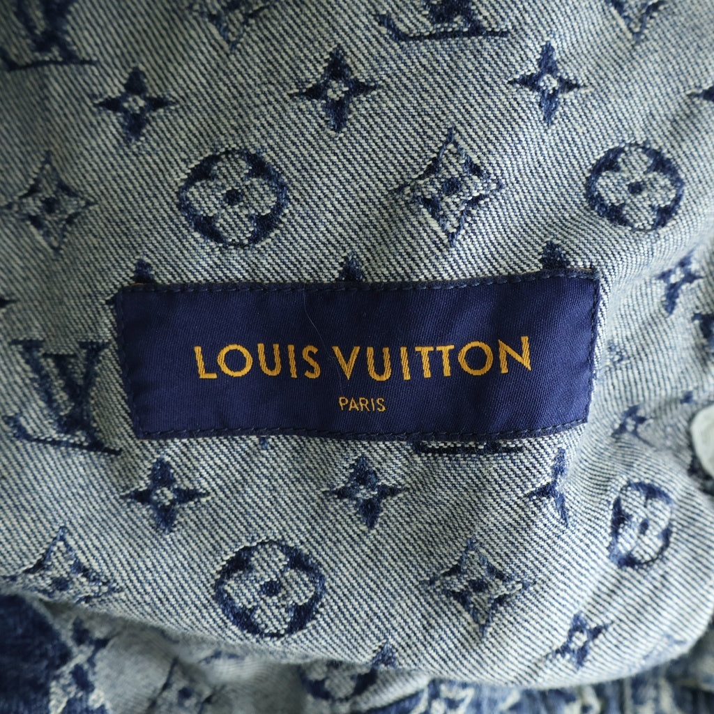 LOUIS VUITTON(ルイヴィトン) ×NIGO 22SS モノグラム パッチワーク ジップアップ フーデッドデニムジャケット ニゴー インディゴ RM221M UZD HMA16E