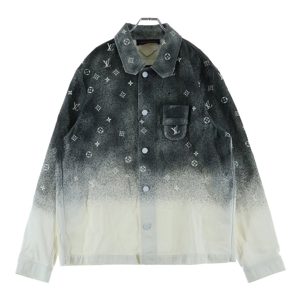 LOUIS VUITTON(ルイヴィトン) 21AW モノグラム グラデーション ワーク デニム ジャケット コットン グレー/ホワイト RM212Q QYZ HLS09W