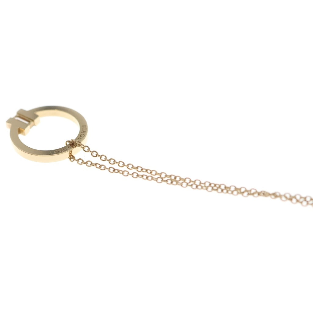 TIFFANY & Co.(ティファニー) Tスクエア ダイヤモンド ネックレス チェーン ペンダント Au750YG イエローゴールド レディース