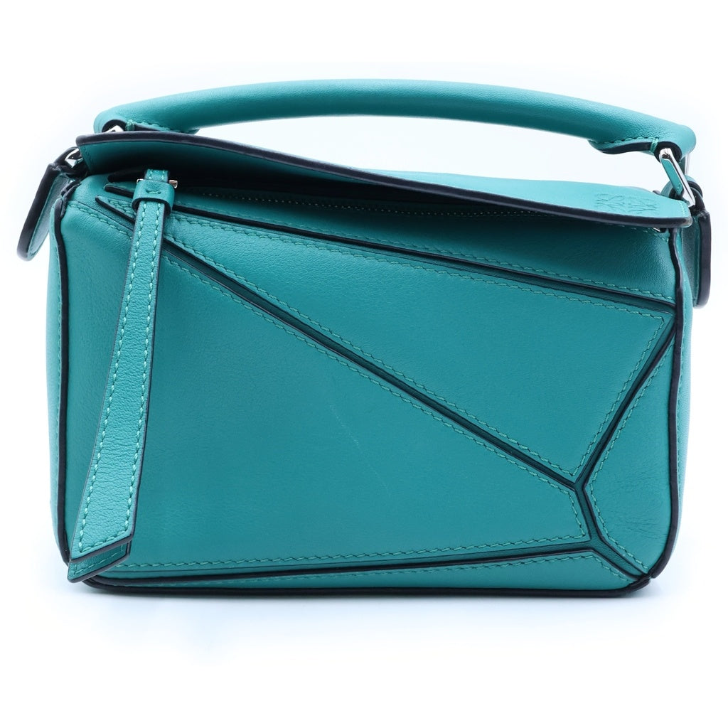 LOEWE(ロエベ) パズルバッグ ミニ グリーン レザー ショルダーバッグ レディース