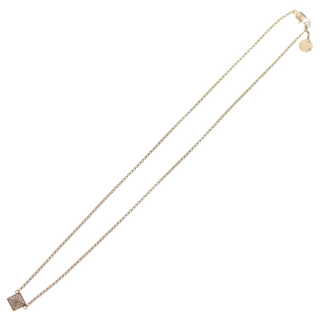 HERMES(エルメス) クルー ドゥ H ネックレス Au750 ピンクゴールド ダイヤモンド レディース