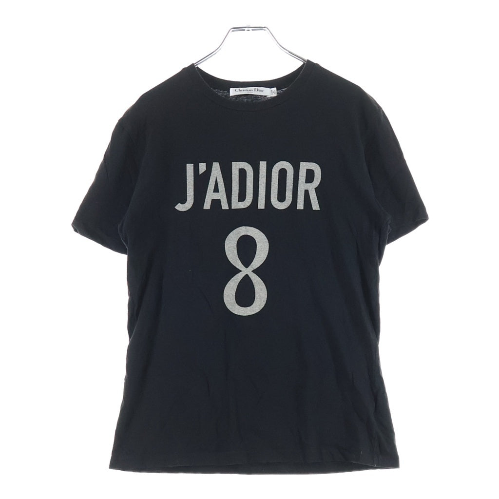Christian Dior(クリスチャンディオール) J'ADORE DIOR8 ロゴ 半袖カットソー Tシャツ ブラック コットン レディース
