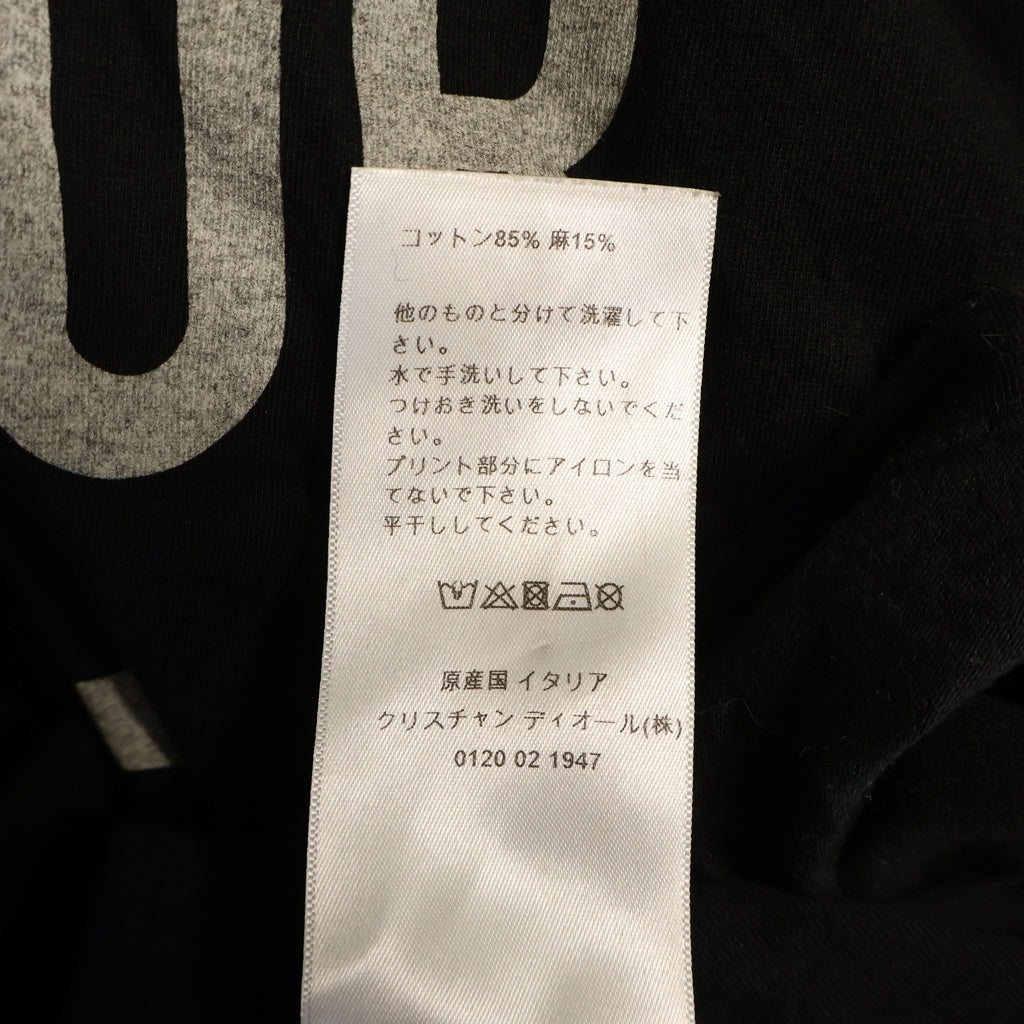 Christian Dior(クリスチャンディオール) J'ADORE DIOR8 ロゴ 半袖カットソー Tシャツ ブラック コットン レディース