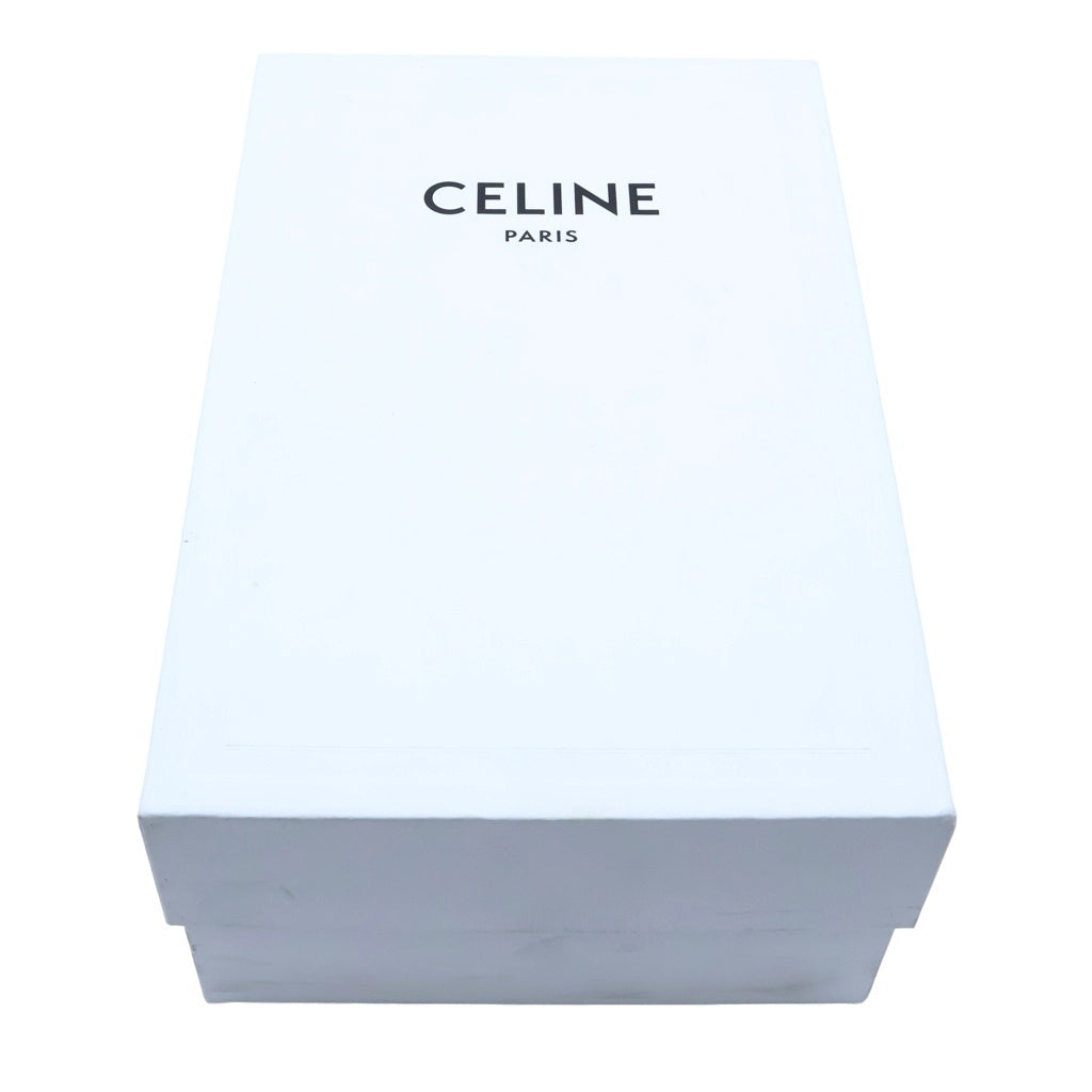 CELINE(セリーヌ) トリオンフ マーガレット フリンジ レザー ローファー シューズ ネイビー レディース