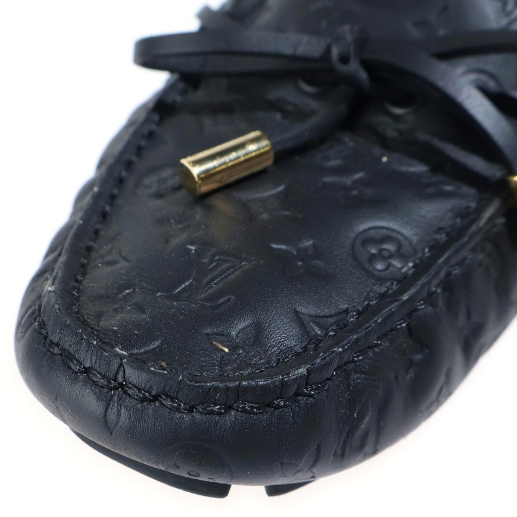 LOUIS VUITTON(ルイヴィトン) グロリア・ライン モカシン ブラック レザー 靴 FA0223 レディース