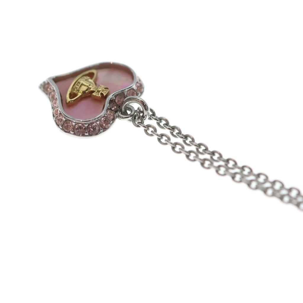 Vivienne Westwood(ヴィヴィアンウエストウッド) オーブ ハートネックレス ペトラペンダント ピンク シルバー GP レディース