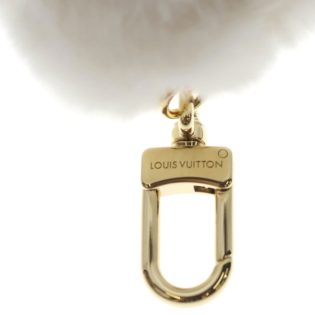 LOUIS VUITTON(ルイヴィトン) バッグチャーム・LV キュート バニー イヤホンケース 小物入れ モノグラム フェイクファー M03230 ゴールド金具 レディース