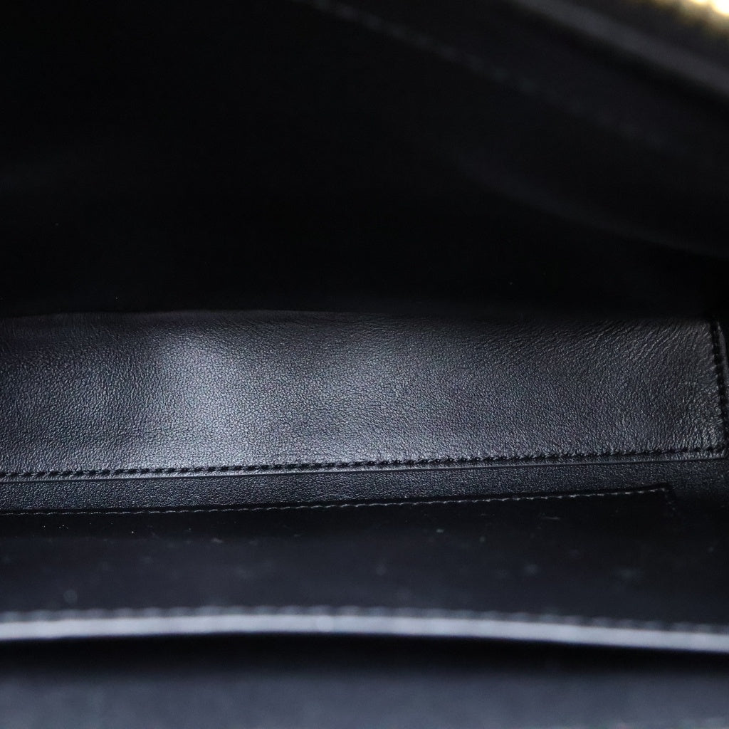 CELINE(セリーヌ) セーズ16 スモール レザー 2WAY ハンド ショルダーバッグ ゴールド金具 ブラック レディース