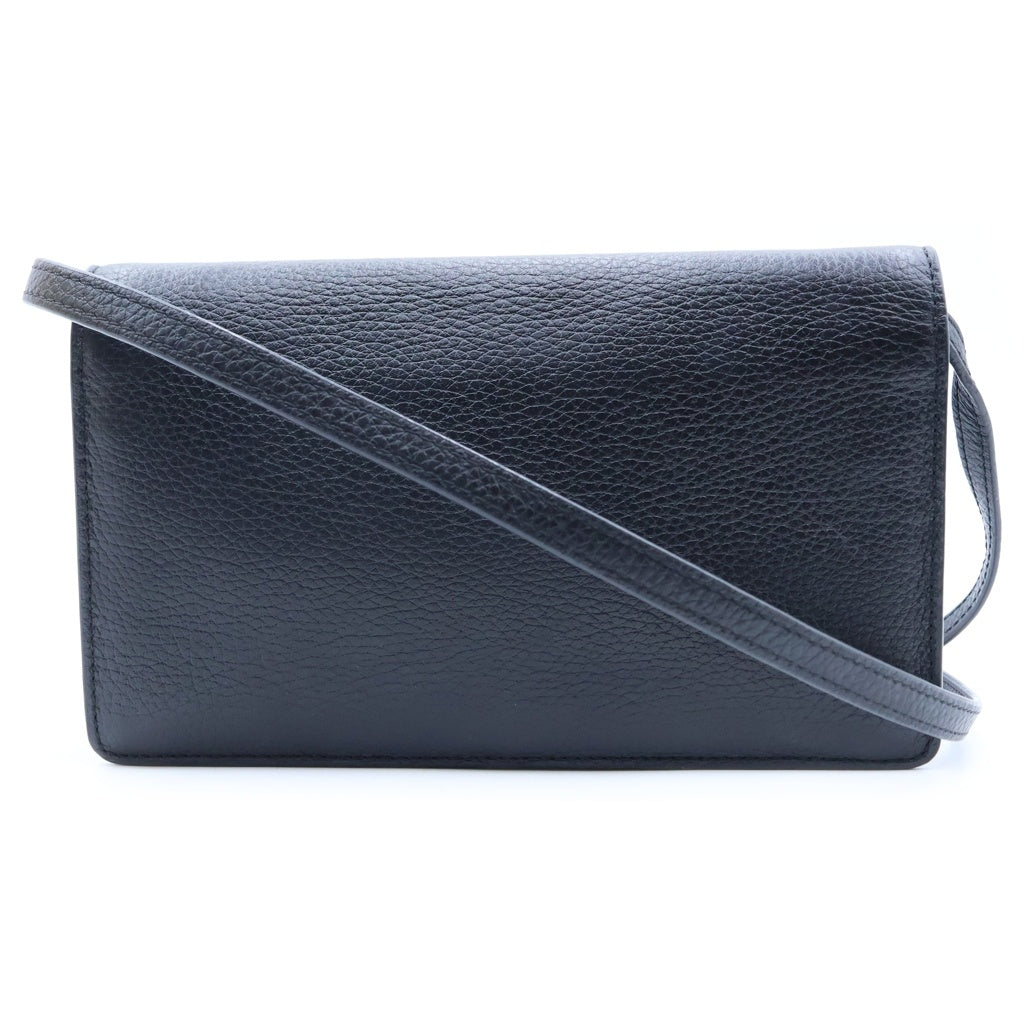 COACH(コーチ) ショルダーウォレット ショルダーバッグ ブラック レザー F30256 ゴールド金具 レディース