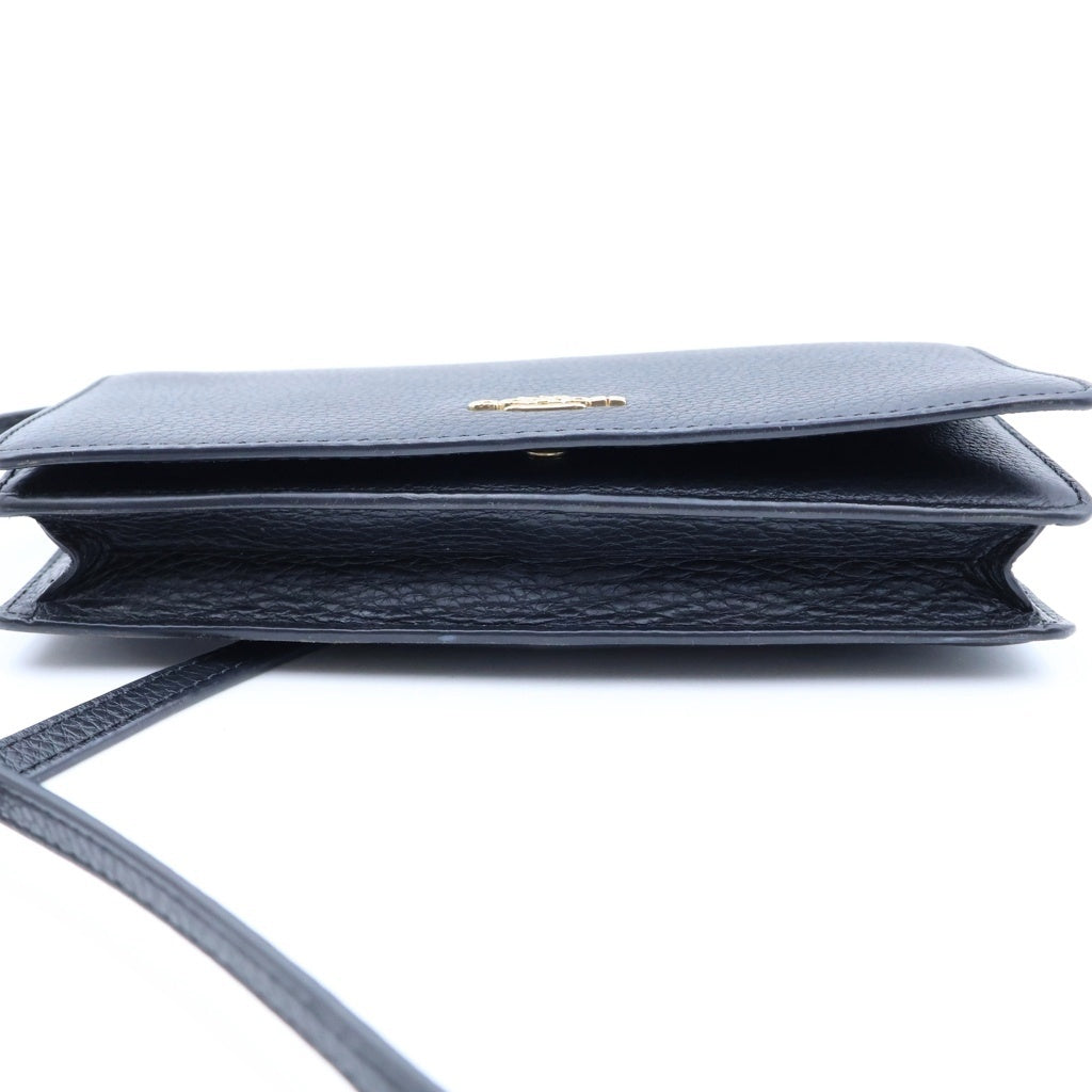 COACH(コーチ) ショルダーウォレット ショルダーバッグ ブラック レザー F30256 ゴールド金具 レディース