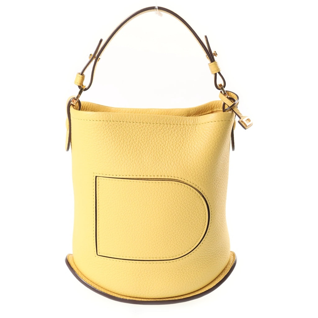 DELVAUX(デルボー) パン ミニ バケット ハンドバッグ イエロー レザー レディース