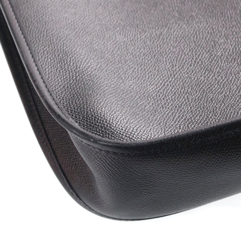 HERMES(エルメス) エブリン1 PM ショルダーバッグ ブラック エプソン レザー □H刻印 シルバー金具 レディース