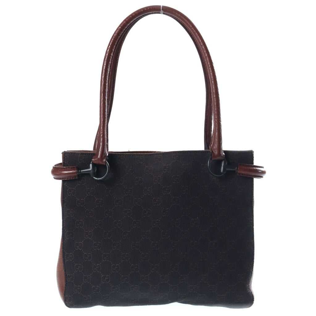GUCCI(グッチ) ハンドバッグ トートバッグ GGキャンバス レザー ブラウン 101971 レディース