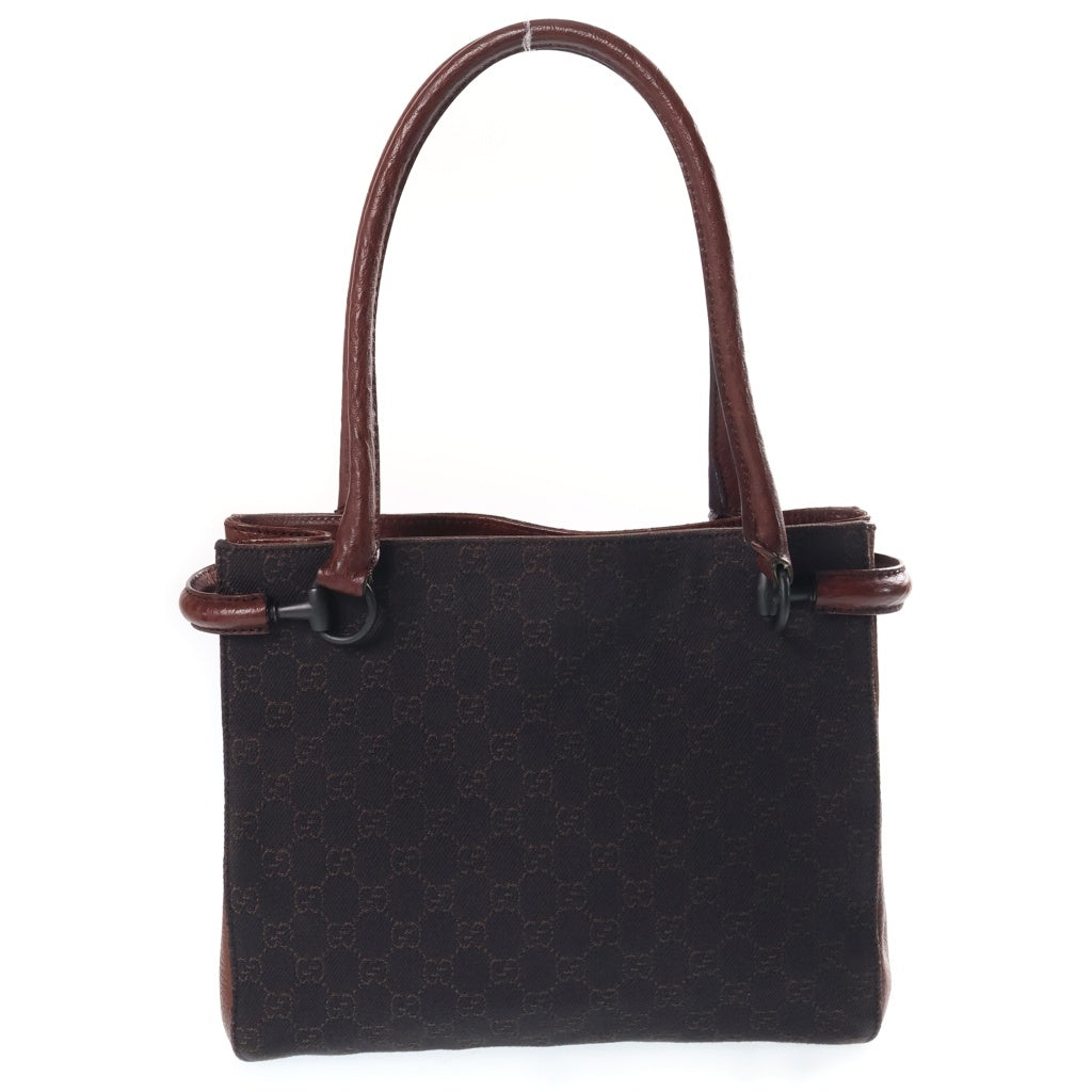 GUCCI(グッチ) ハンドバッグ トートバッグ GGキャンバス レザー ブラウン 101971 レディース