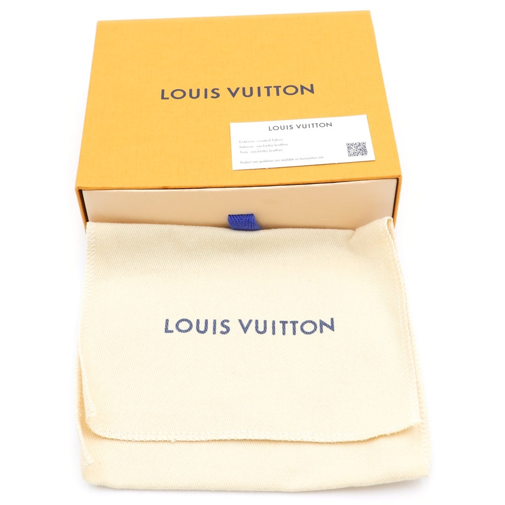 LOUIS VUITTON(ルイヴィトン) モノグラム ポルトカルトロミー カードケース フラグメントケース コインケース ライトグリーン×ブラウン レザー×PVC M82939 ゴールド金具 レディース