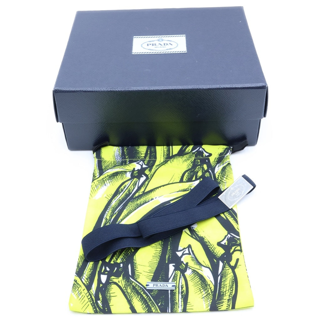 PRADA(プラダ) Re-Nylon TESSUTO MONTAGN ショルダーバッグ ウエストボディバッグ ブラック ナイロン サフィアーノ 2VL977 シルバー金具 レディース