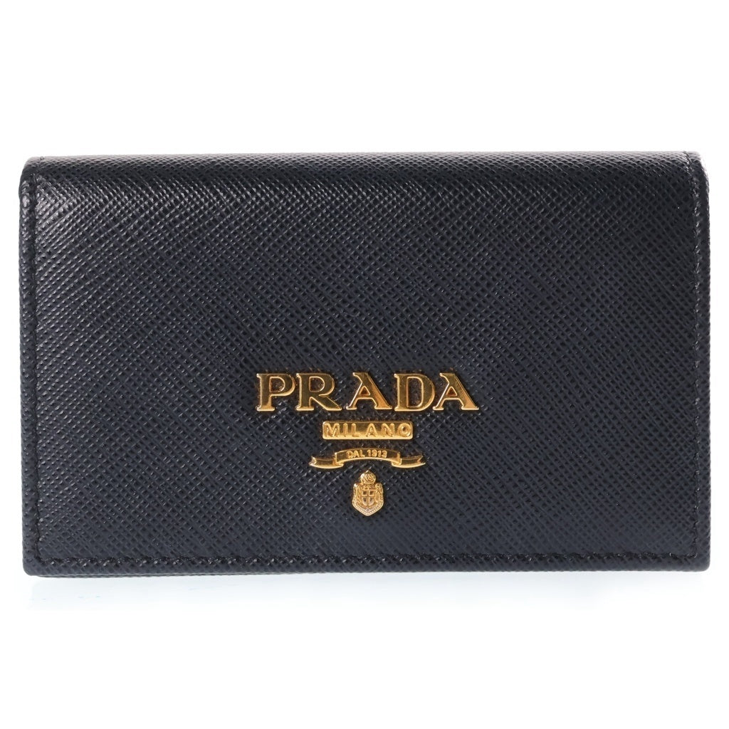 PRADA(プラダ) サフィアーノ 名刺入れ カードケース ブラック レザー 1MC122