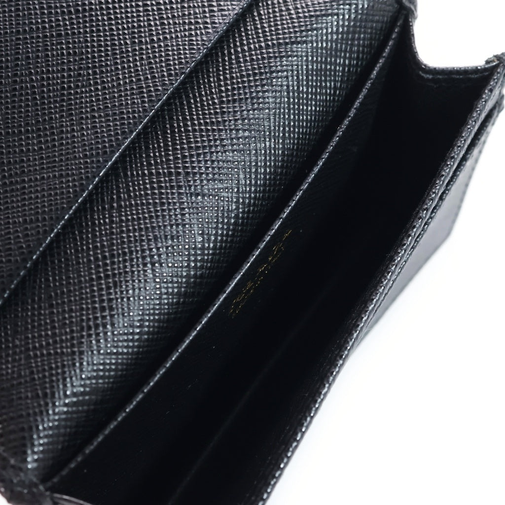PRADA(プラダ) サフィアーノ 名刺入れ カードケース ブラック レザー 1MC122
