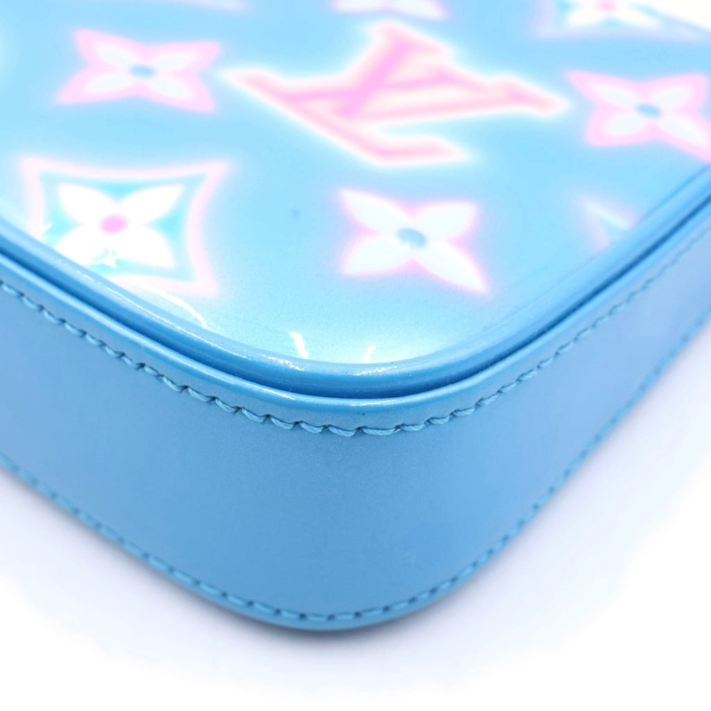 LOUIS VUITTON(ルイヴィトン) ヴェルニ アクセソワール ミニ バレンタイン限定 ショルダーポーチ チェーンショルダー ブルー パテント RFID M81156 レディース