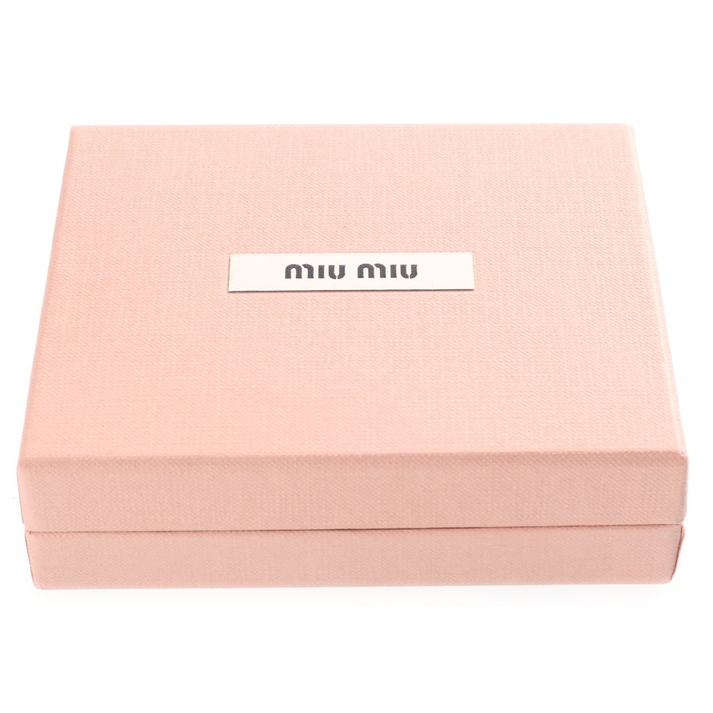 miumiu(ミュウミュウ) マテラッセ コンパクトウォレット 二つ折り財布 ピンク レザー 5MV204 ゴールド金具 レディース