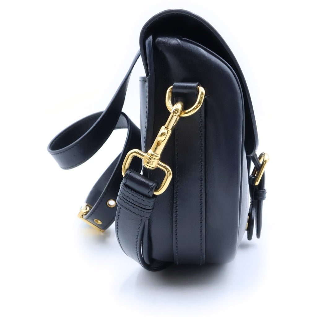 Christian Dior(クリスチャンディオール) ボビーバッグ ミディアム ショルダーバッグ グレインド カーフスキン ブラック レディース