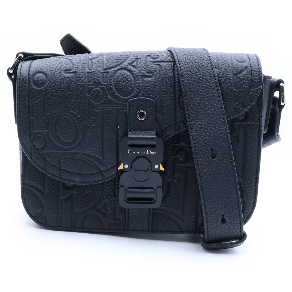 DIOR(ディオール) サドル メッセンジャー ショルダーバッグ スモール グラビティ オブリーク レザー ブラック 1ADPO049LLG レディース