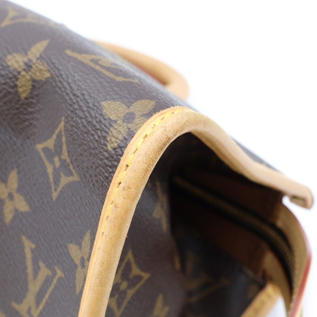 LOUIS VUITTON(ルイヴィトン) モノグラム ポパンクール ハンドバッグ ブラウン レザー×PVC M40009 ゴールド金具 レディース