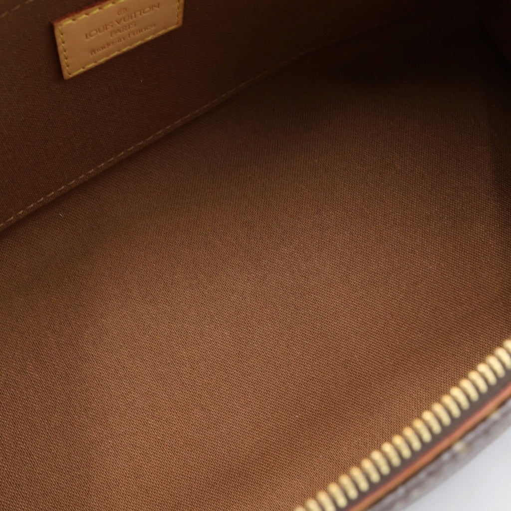 LOUIS VUITTON(ルイヴィトン) モノグラム ポパンクール ハンドバッグ ブラウン レザー×PVC M40009 ゴールド金具 レディース