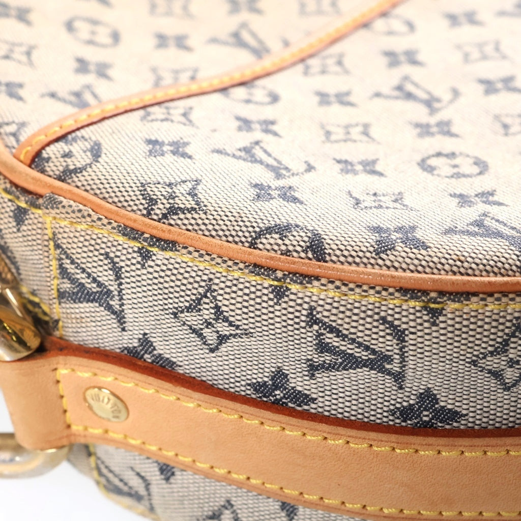 LOUIS VUITTON(ルイヴィトン) ジャンヌGM ショルダーバッグ ポシェット モノグラムミニ キャンバス レザー ブルー M92000 レディース