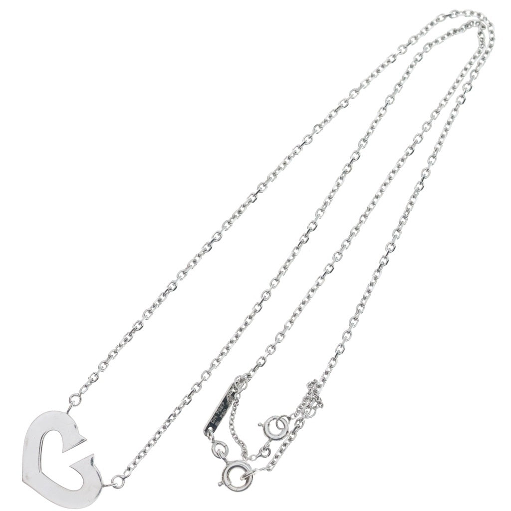 Cartier(カルティエ) Cハート ネックレス ペンダント K18WG ホワイトゴールド レディース